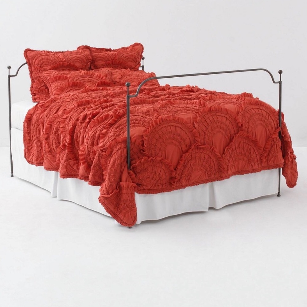 Anthropologie Twin Rivulet Quilt & Sham